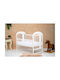 CMSpa Qmini Julia II Elephant White Baby Crib with Mattress