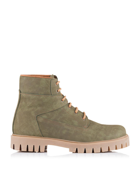 Northway Men's Leather Boots Green