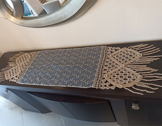 VS Home Ράνερ Πλεκτό Μπεζ 45x200εκ.