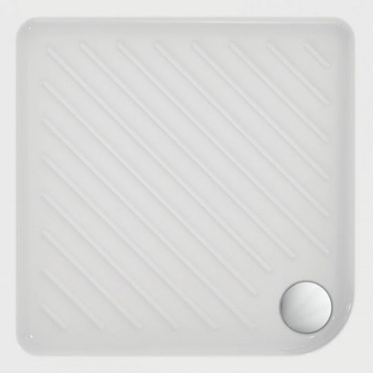 Ideal Standard Τετράγωνη Κεραμική Ντουζιέρα 80x80cm Λευκή