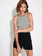 Only Women's Crop Top Sleeveless Black.