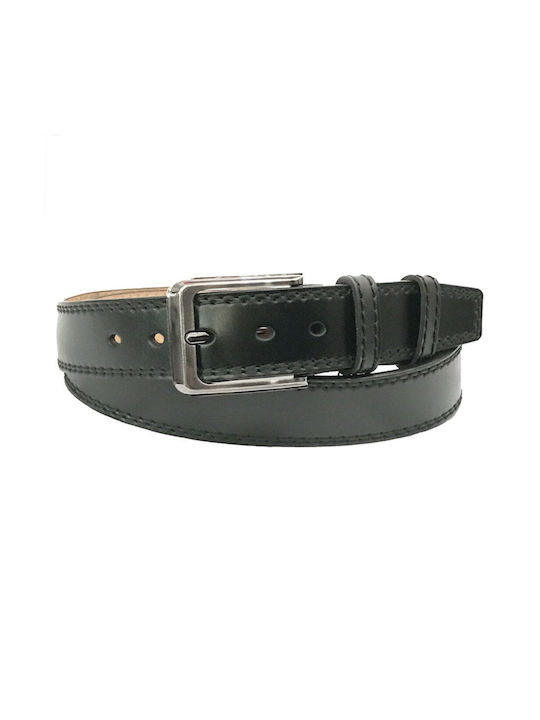 Ustyle Men's Leather Wide Belt Black