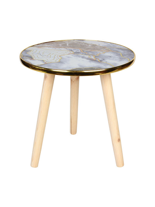 Round Side Table Decor L35xW35xH34cm