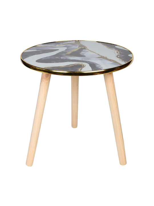 Round Side Table Decor L40xW40xH39cm