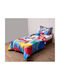 Viopros Set Kids Duvet Cover Single with Pillowcase Cotton Multicolored 160x200cm