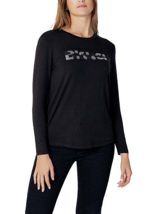 Blauer Damen T-shirt Schwarz