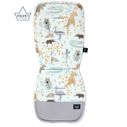 La Millou Stroller Seat Liner Dundee Friends Blue-Velvet Grey