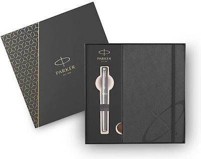 Parker Im Essential Stainless Steel Ct M Set with Notebook and Pen