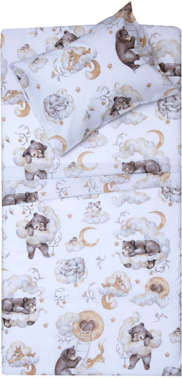 Viopros Baby Quilt Beidseitig Baumwolle White 120x160cm
