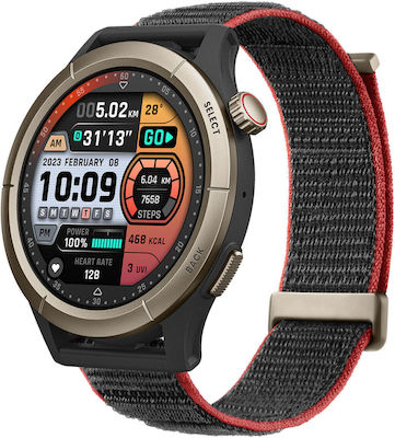 Amazfit Cheetah Pro Titan Rezistent la apă Ceas inteligent cu pulsometru (Run Track Black (Titanium Alloy Bezel))