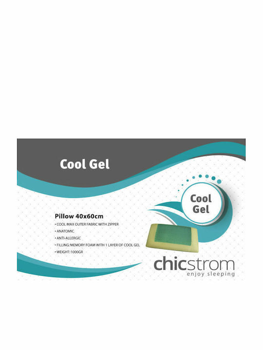 Chic Strom Cool Μαξιλάρι Ύπνου Gel Ανατομικό 40x60cm