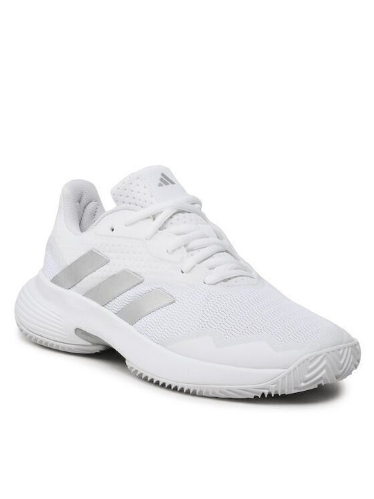 Adidas Courtjam Control Women's Tennis Shoes for Clay Courts White