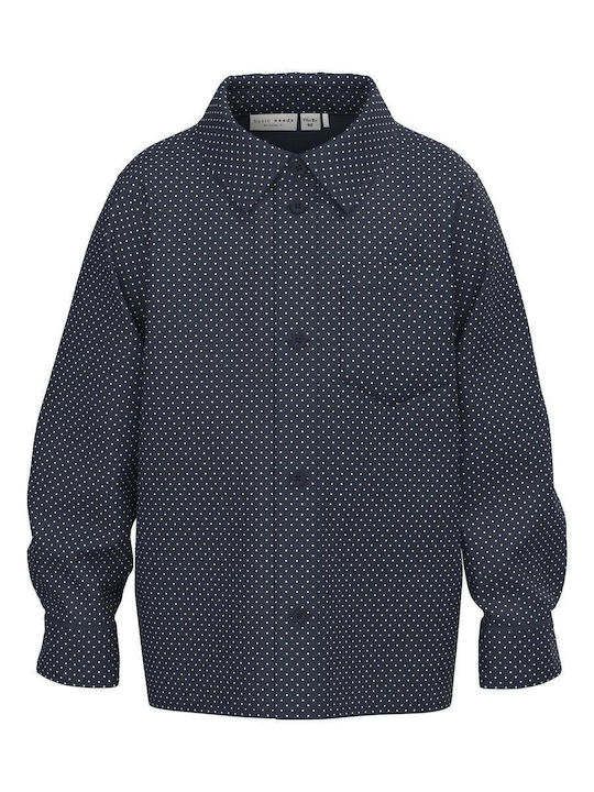 Name It Kids Polka Dot Shirt Long Sleeve Blue