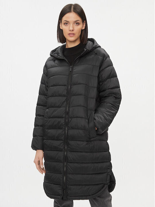 Only Kurz Damen Puffer Jacke für Winter ΜΑΥΡΟ