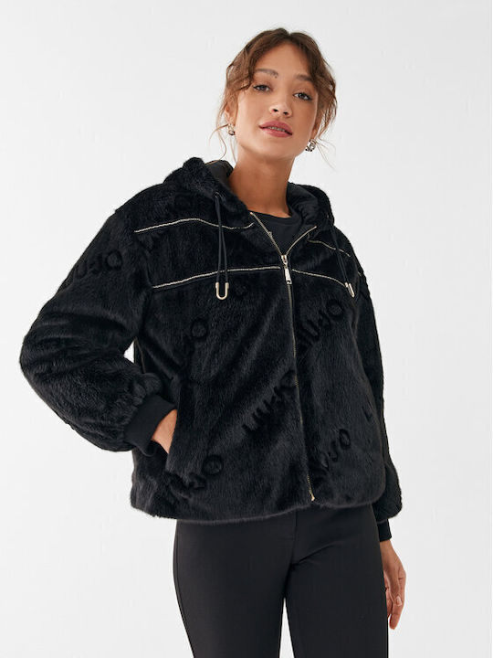 Liu Jo Women's Short Sports Jacket for Spring or Autumn Black TF301-E0848