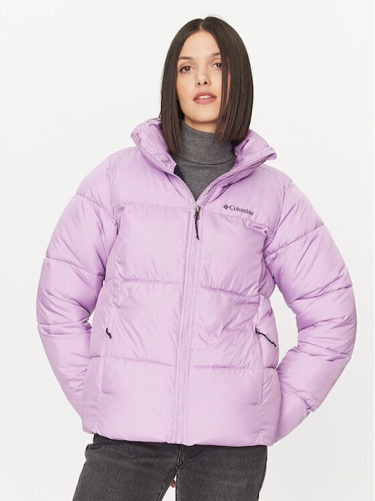 Columbia Kurz Damen Puffer Jacke für Winter Lila