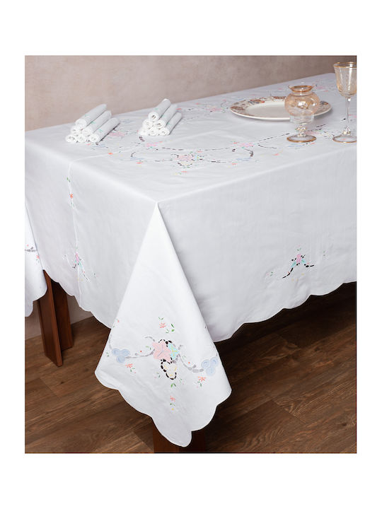 Silk Fashion Baumwolle Canneroni Weiß 2778 170x310cm