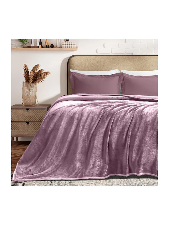 Lino Home Cobertor Blanket Velvet Queen 220x240cm. Lilac