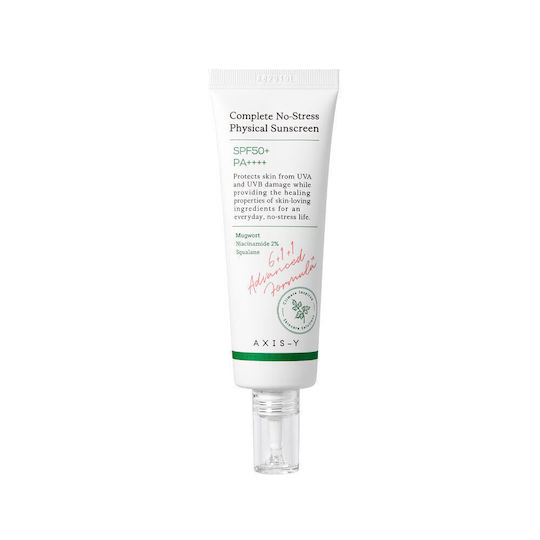 Axis-y Complete No-stress Physical Mineral Αντηλιακό Προσώπου SPF50 50ml