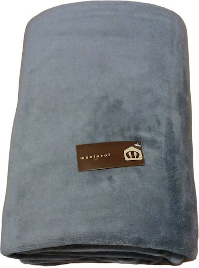 Manterol Casa Chic Colour Pătură Spania Polar Fleece Simplă 170x230 cm Gri