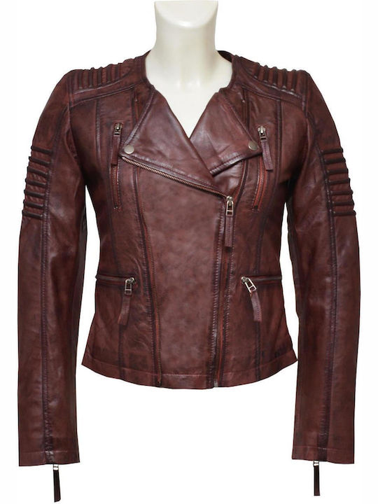 Κωδικοσ Γυναικείο Biker Jacket Μπορντό