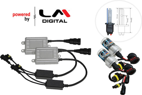 LM Digital Car Xenon Kit H3 CAN Bus 12V 6000K Cold White