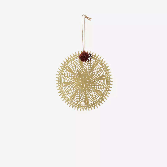Hanging Ornament Metallic Gold 12cm