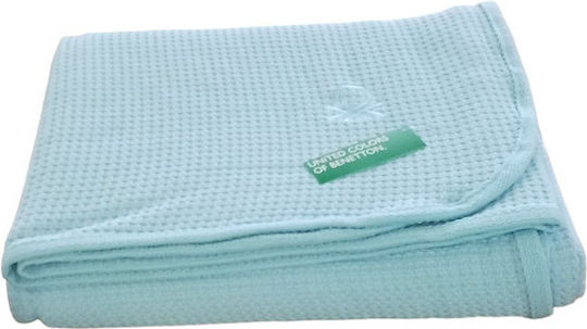 Benetton Single Blanket 160x240cm Light Blue Benetton Single Blanket 160x240cm Light Blue