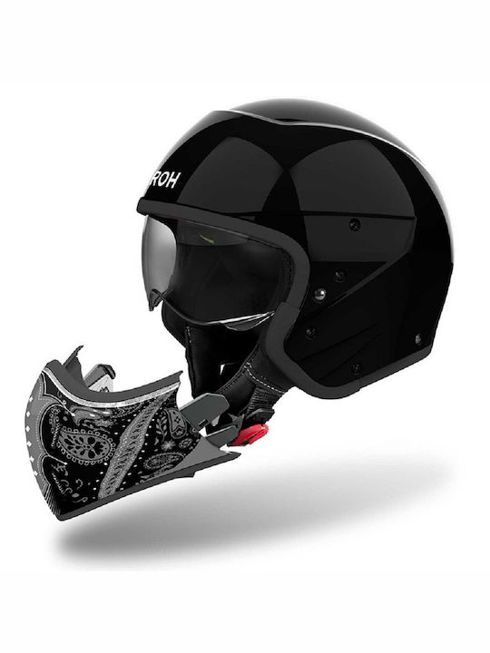 Airoh J 110 Paesly Black Gloss Motorcycle Helmet Modular ECE 22.06