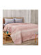 Whitegg L075-2 Tagesdecke Einzelbett aus Polyester Rosa 160x240cm