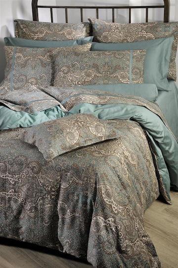 Down Town Home Sheet Sets Single 175x255cm. 833 Bombay Petrol 3pcs