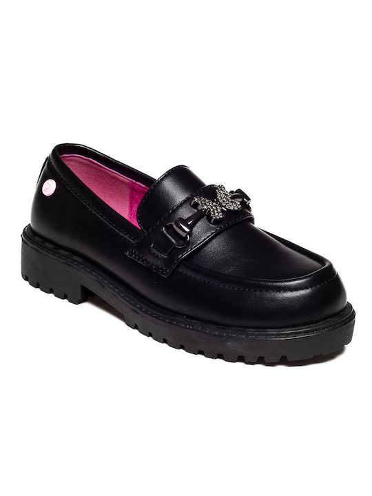 Marikelly Girls Patent Leather Moccasins Black