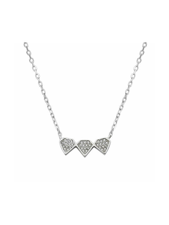 SilverStyle Halskette mit Design Herz aus Silber