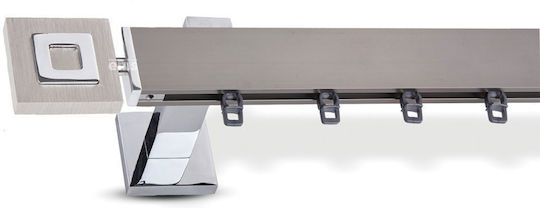 Enis by Domus Jungfrau Einweg Vorhangschiene Nickel Matt/Chromium 240εκ. P92-796789-3