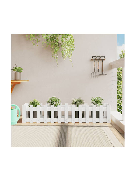 vidaXL Υπερυψωμένη Planter Box 150x30cm White 832488