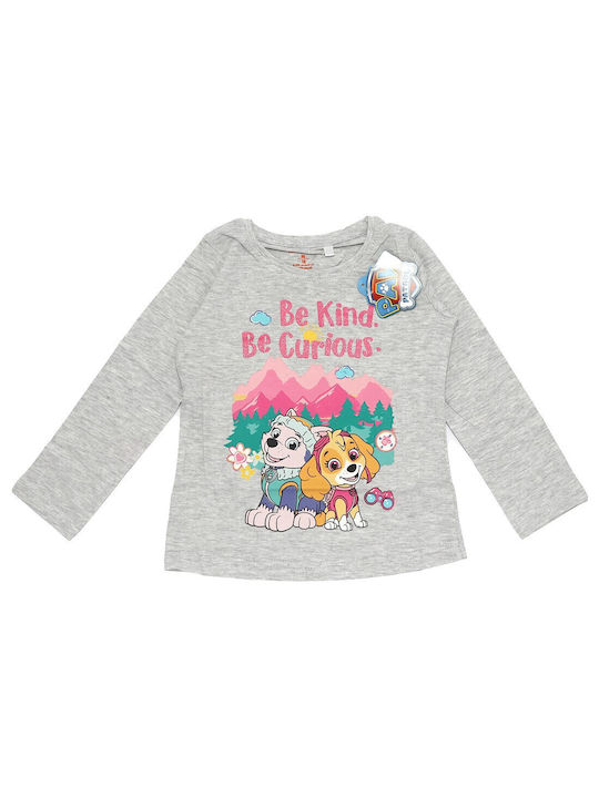 Nickelodeon Kids' Blouse Long Sleeve Gray Paw Patrol