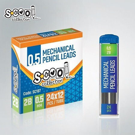 S-Cool 24 Verpackungen x 24 Minen für Bleistifte Stärke 0.5mm Brown