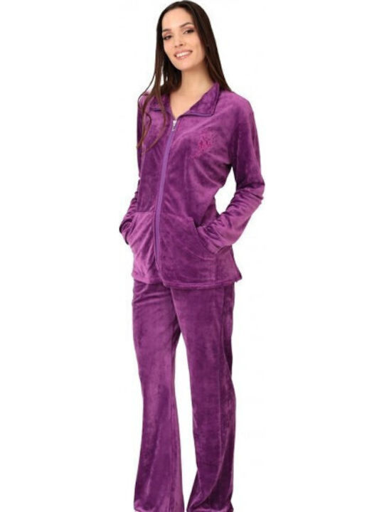 Lydia Creations Winter Women's Pyjama Set Velve...
