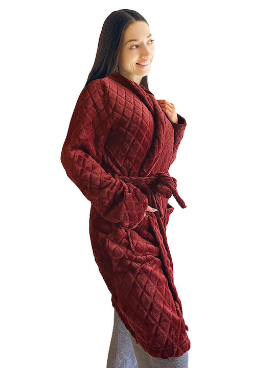 TnS Winter Women's Robe Bordeaux