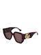 Gucci Women's Sunglasses with Burgundy Plastic Frame and Burgundy Lens GG0956S 008