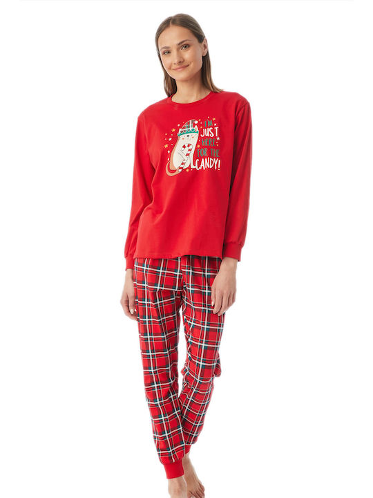 Minerva Winter Women's Pyjama Set red “x-mas”