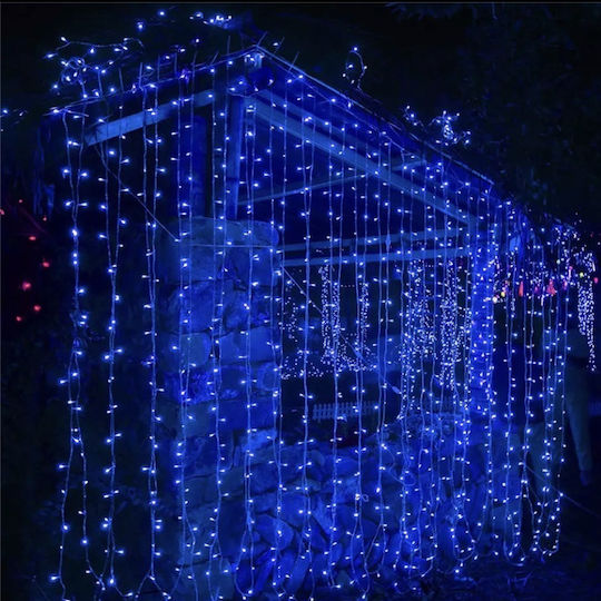 Λαμπάκια LED 3.3μ. x 200εκ. Μπλε τύπου Κουρτίνα