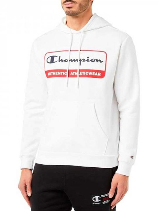 Champion Φούτερ με Κουκούλα Ασπρο