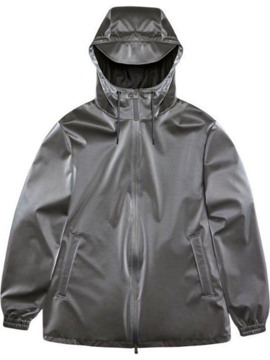 Rains Winter Jacket Waterproof and Windproof Metallic Grey 18370