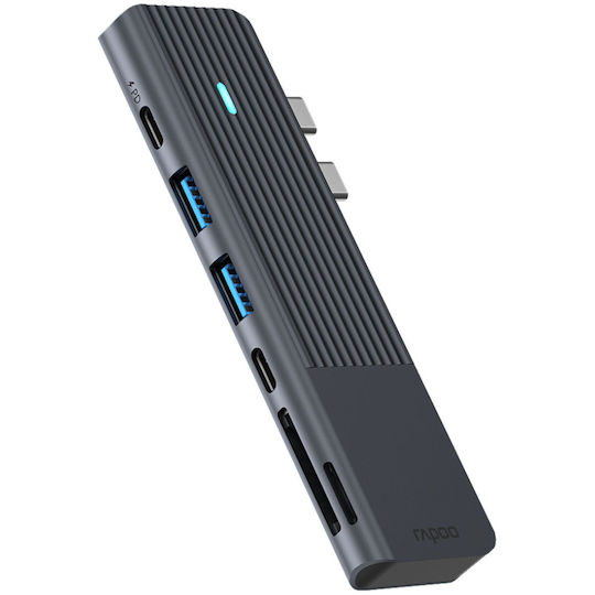 Rapoo USB-C / USB-A Docking Station mit 4K PD Ethernet Gray (11411)
