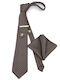Legend Accessories Тип Micro Комплект Мъжки Кравати Отпечатани в Кафяв Цвят