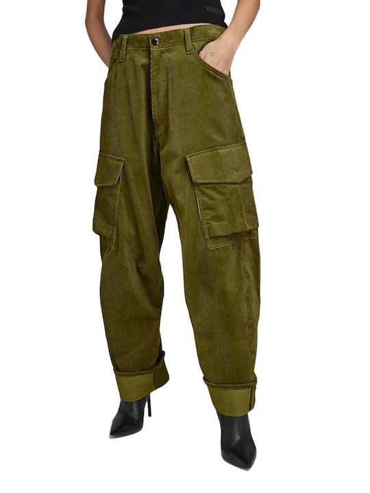 Γυναικείο Υφασμάτινο Cargo Παντελόνι Khaki