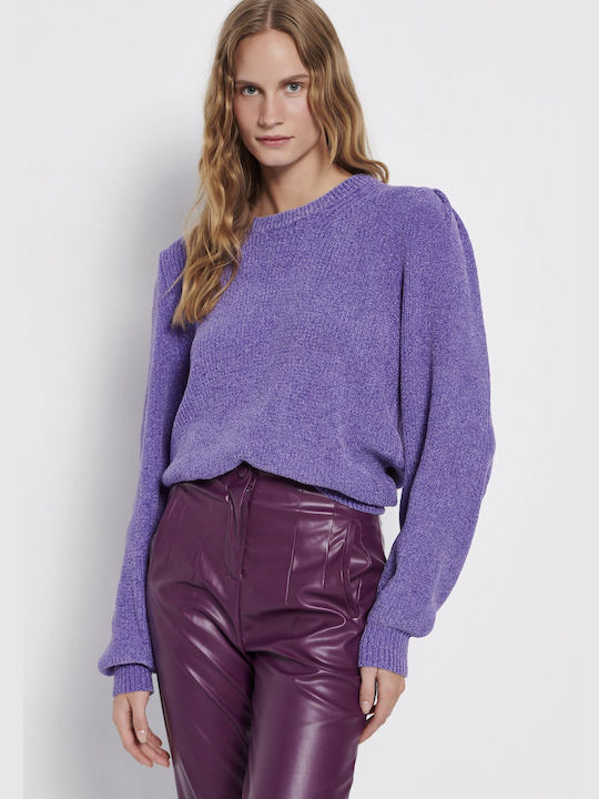 Funky Buddha Women's Long Sleeve Sweater PURPLE PASSION FBL008-110-09-PURPLE-PASSION