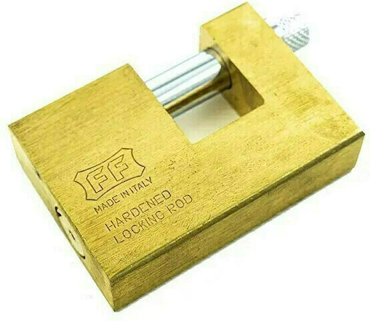 F.lli Facchinetti Messing Ff 90mm Italy Bronze Vorhängeschloss Monoblock mit Schlüssel 90mm 1Stück