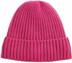 Verde Beanie Γυναικείος Fleece Σκούφος Πλεκτός σε Φούξια χρώμα